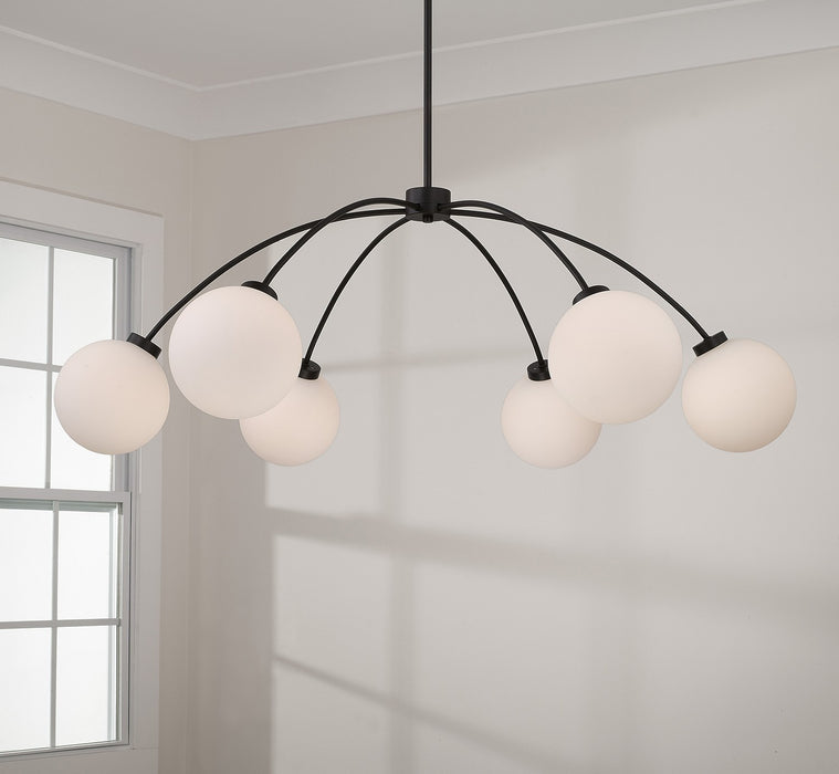 Capital Lighting 457161BI-557 Six Light Chandelier, Black Iron (3)