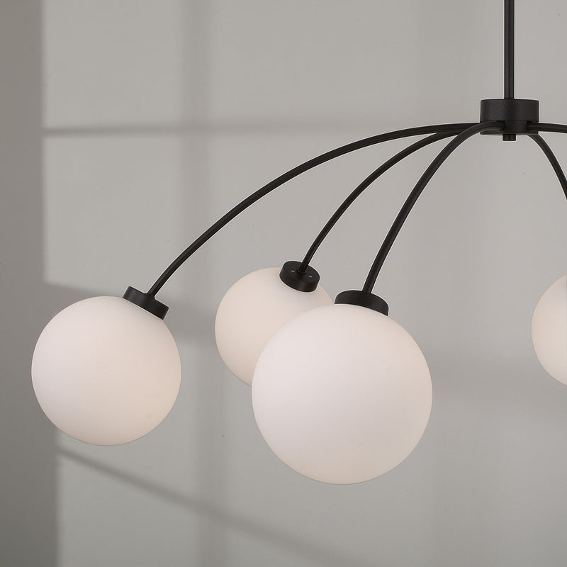 Capital Lighting 457161BI-557 Six Light Chandelier, Black Iron (4)