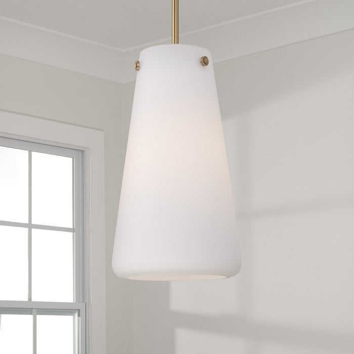 Capital Lighting 355211AD One Light Pendant, Aged Brass (3)