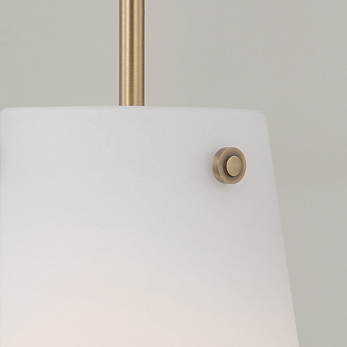 Capital Lighting 355211AD One Light Pendant, Aged Brass (4)