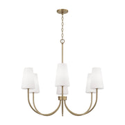 Capital Lighting 455261AD-550 Six Light Chandelier, Aged Brass (2)
