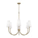 Capital Lighting 455261AD-550 Six Light Chandelier, Aged Brass (2)