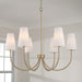 Capital Lighting 455261AD-550 Six Light Chandelier, Aged Brass (3)