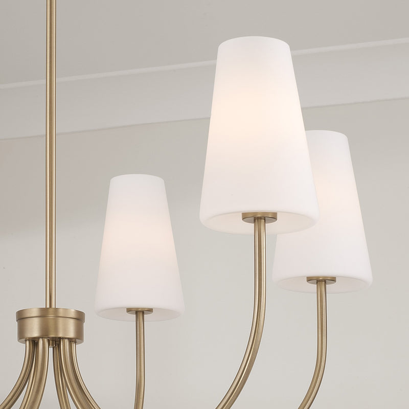 Capital Lighting 455261AD-550 Six Light Chandelier, Aged Brass (4)
