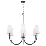 Capital Lighting 455261MB-550 Six Light Chandelier, Matte Black (2)