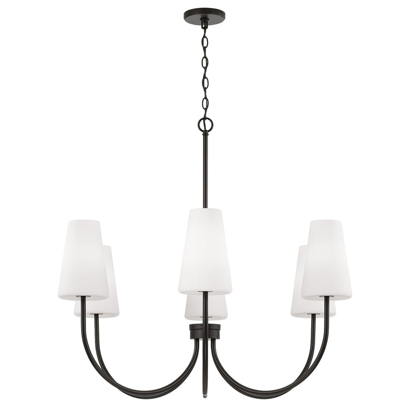 Capital Lighting 455261MB-550 Six Light Chandelier, Matte Black (2)