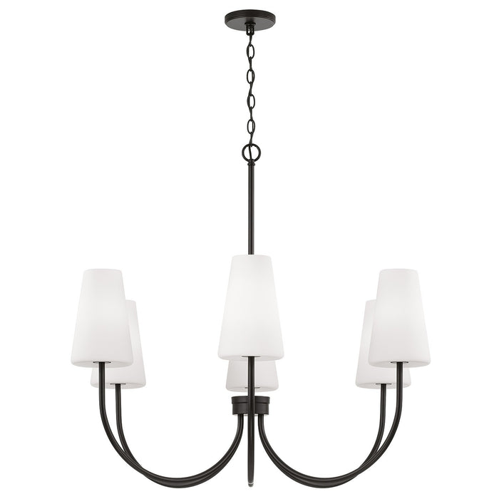 Capital Lighting 455261MB-550 Six Light Chandelier, Matte Black (2)