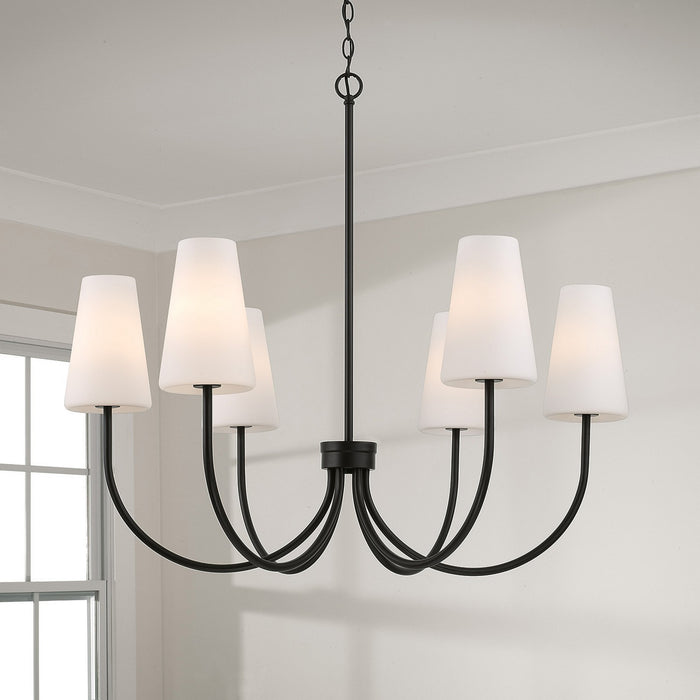 Capital Lighting 455261MB-550 Six Light Chandelier, Matte Black (3)