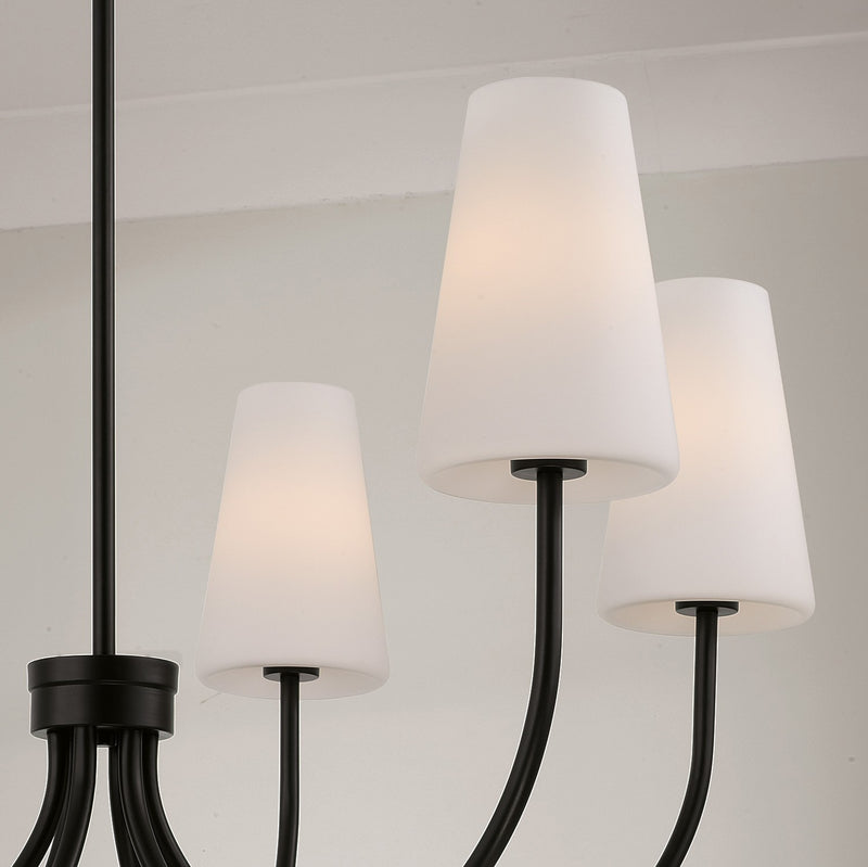 Capital Lighting 455261MB-550 Six Light Chandelier, Matte Black (4)
