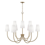 Capital Lighting 455291AD-550 Nine Light Chandelier, Aged Brass (2)