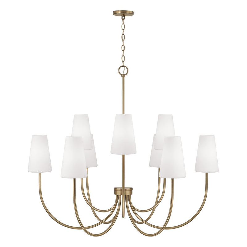 Capital Lighting 455291AD-550 Nine Light Chandelier, Aged Brass (2)