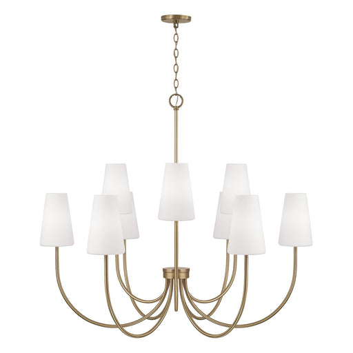 Capital Lighting 455291AD-550 Nine Light Chandelier, Aged Brass (2)