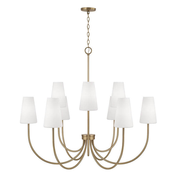 Capital Lighting 455291AD-550 Nine Light Chandelier, Aged Brass (2)