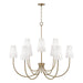 Capital Lighting 455291AD-550 Nine Light Chandelier, Aged Brass (2)