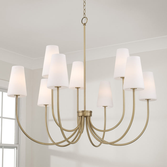 Capital Lighting 455291AD-550 Nine Light Chandelier, Aged Brass (3)