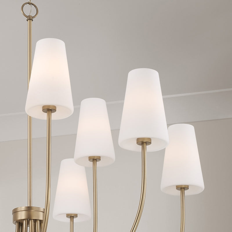 Capital Lighting 455291AD-550 Nine Light Chandelier, Aged Brass (4)