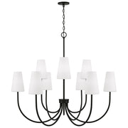 Capital Lighting 455291MB-550 Nine Light Chandelier, Matte Black (2)