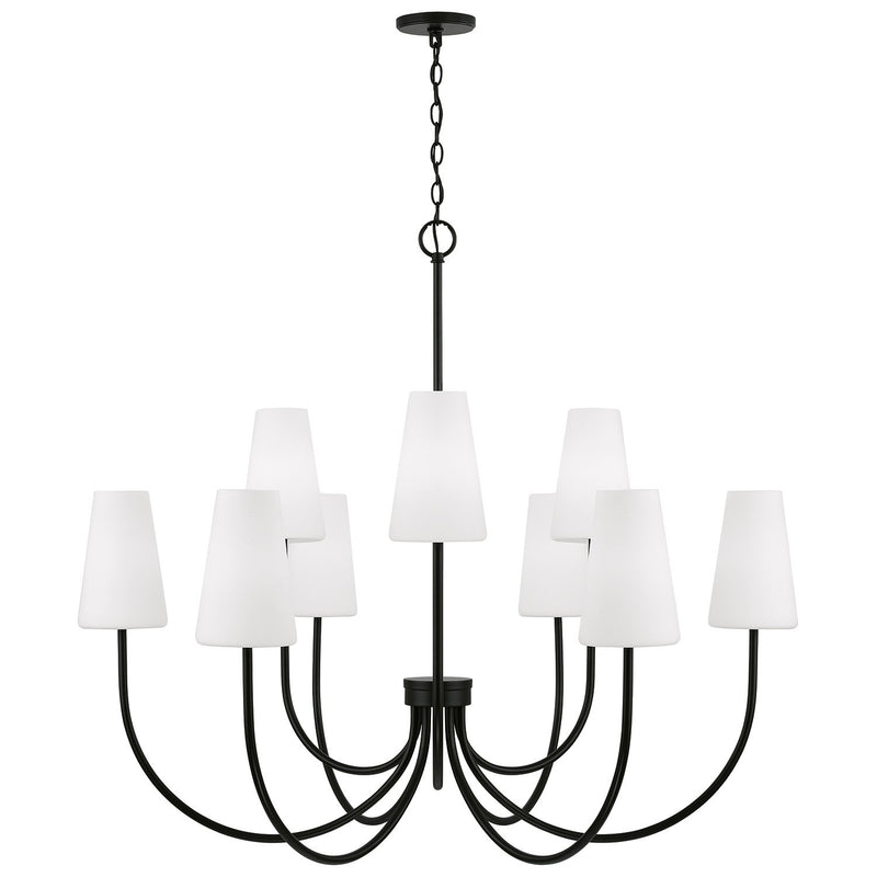 Capital Lighting 455291MB-550 Nine Light Chandelier, Matte Black (2)