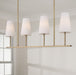 Capital Lighting 855241AD-550 Four Light Island Pendant, Aged Brass (4)