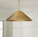 Capital Lighting 356711AD One Light Pendant, Aged Brass (2)