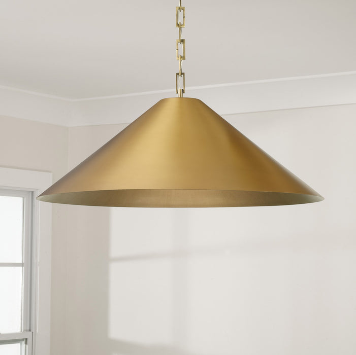 Capital Lighting 356712AD One Light Pendant, Aged Brass (2)
