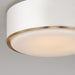 Capital Lighting 254831RE Three Light Flush Mount, Matte Brass and White (4)