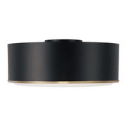 Capital Lighting 254831RK Three Light Flush Mount, Matte Brass and Black (2)