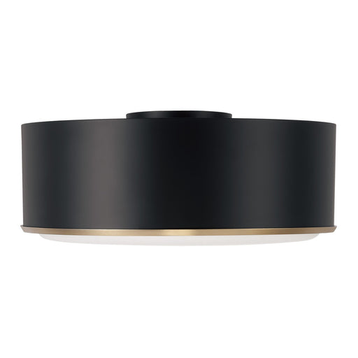 Capital Lighting 254831RK Three Light Flush Mount, Matte Brass and Black (2)