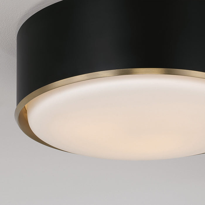Capital Lighting 254831RK Three Light Flush Mount, Matte Brass and Black (4)