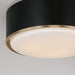 Capital Lighting 254831RK Three Light Flush Mount, Matte Brass and Black (4)