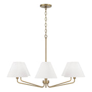 Capital Lighting 456661AD-714 Six Light Chandelier, Aged Brass (2)