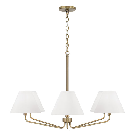 Capital Lighting 456661AD-714 Six Light Chandelier, Aged Brass (2)