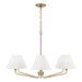 Capital Lighting 456661AD-714 Six Light Chandelier, Aged Brass (2)