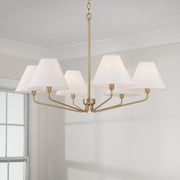 Capital Lighting 456661AD-714 Six Light Chandelier, Aged Brass (3)