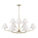 Capital Lighting 456691AD-714 Nine Light Chandelier, Aged Brass (2)
