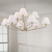Capital Lighting 456691AD-714 Nine Light Chandelier, Aged Brass (3)
