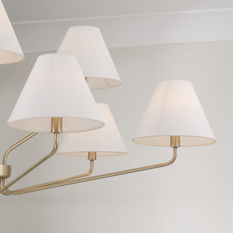 Capital Lighting 456691AD-714 Nine Light Chandelier, Aged Brass (4)