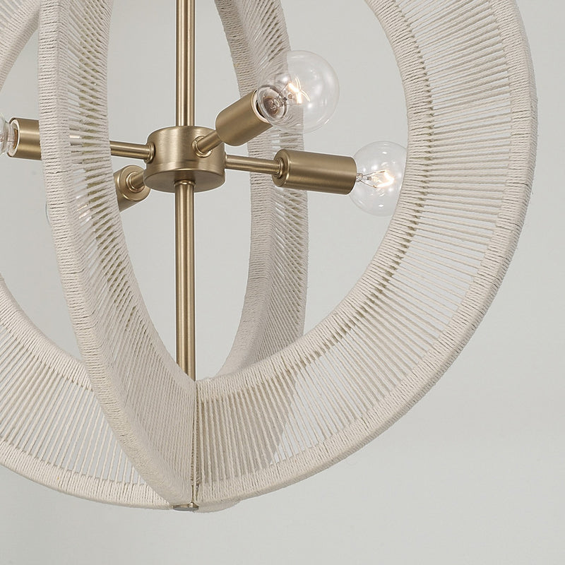 Capital Lighting 349843MA Four Light Pendant, Matte Brass (4)