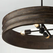 Capital Lighting 454041EB Four Light Chandelier, Espresso Stain and Black (4)