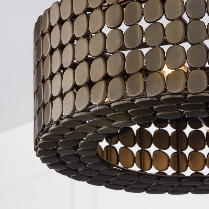 Capital Lighting 354141DR Four Light Pendant, Dark Brass (3)