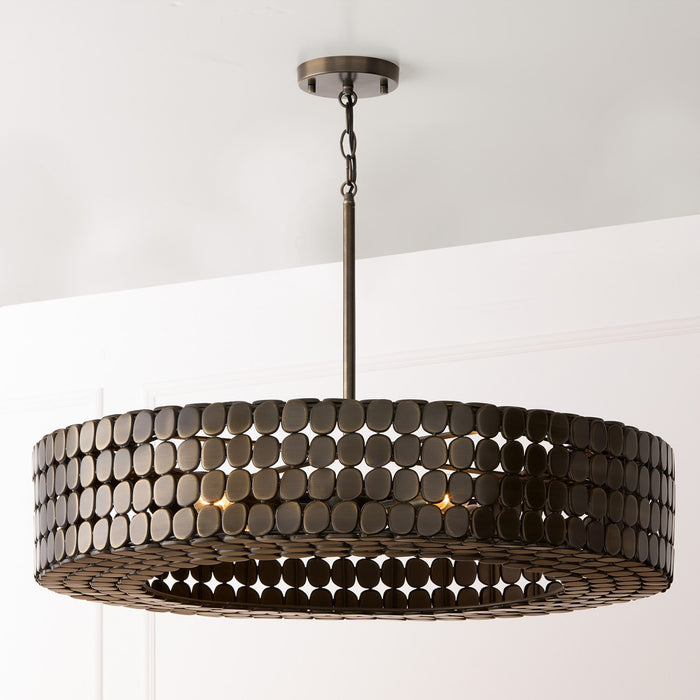 Capital Lighting 454141DR Four Light Chandelier, Dark Brass (3)