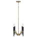 Capital Lighting 453841AB Four Light Chandelier, Aged Brass and Black (2)