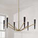 Capital Lighting 453861AB Six Light Chandelier, Aged Brass and Black (3)