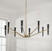 Capital Lighting 453881AB Eight Light Chandelier, Aged Brass and Black (3)