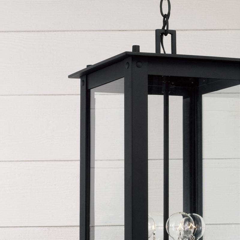 Capital Lighting 934644BK Four Light Outdoor Hanging Lantern, Black (4)