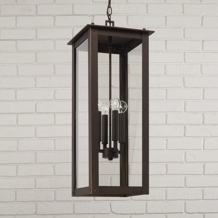 Capital Lighting 934644OZ Four Light Outdoor Hanging Lantern, Oiled Bronze (3)