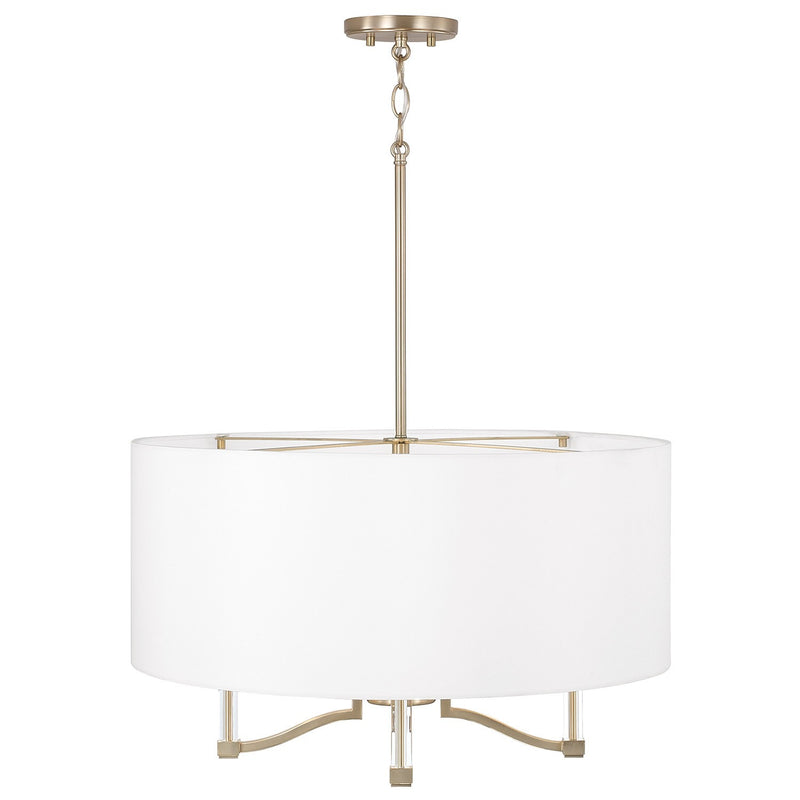 Capital Lighting 357041MA Four Light Pendant, Matte Brass (2)