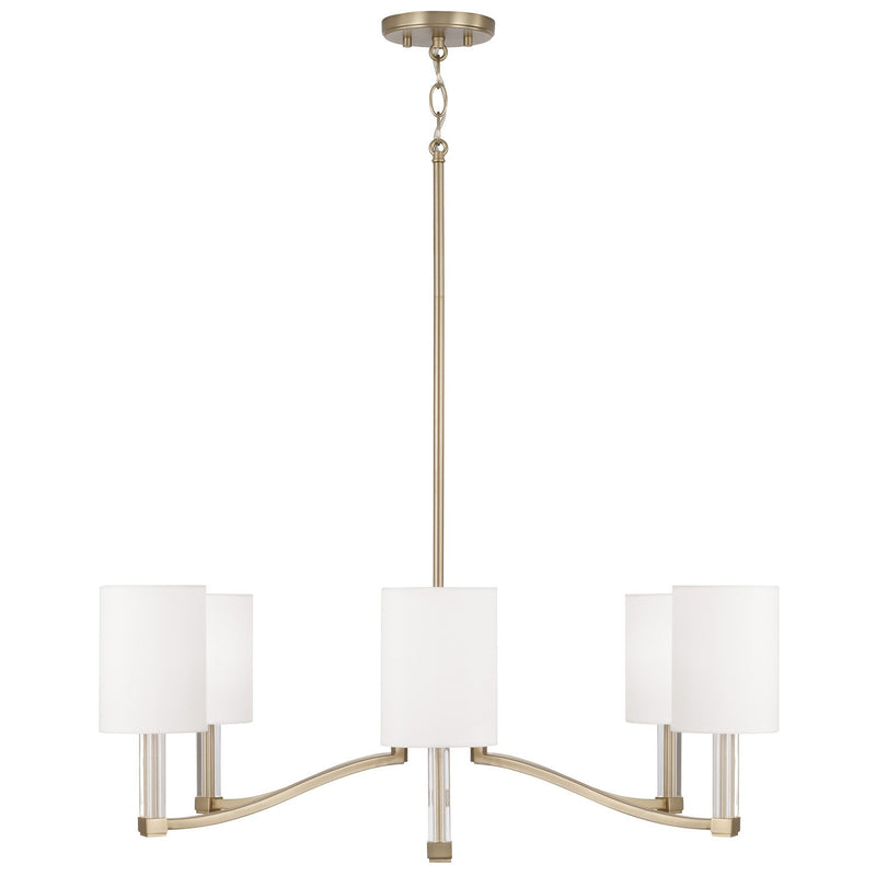 Capital Lighting 457061MA-715 Six Light Chandelier, Matte Brass (2)