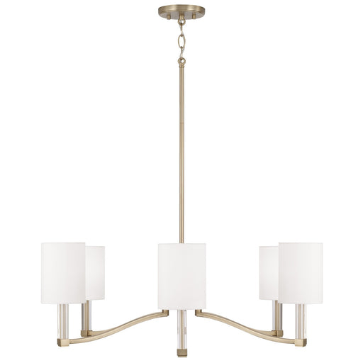 Capital Lighting 457061MA-715 Six Light Chandelier, Matte Brass (2)