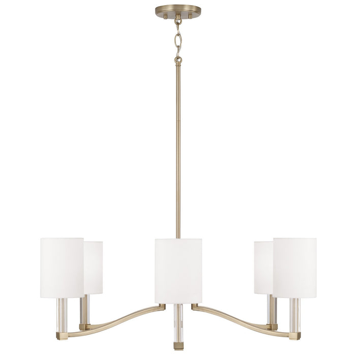 Capital Lighting 457061MA-715 Six Light Chandelier, Matte Brass (2)